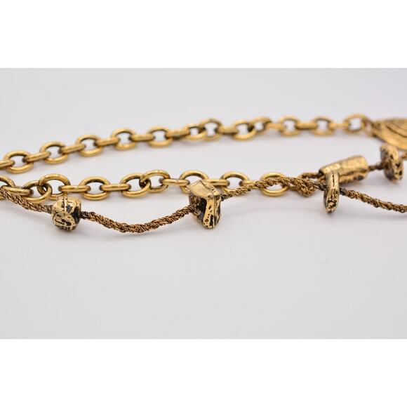 New York Studio Vintage Chain Belt Antiqued Gold Heavy Made  display picture 1